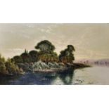 Edwin Henry Boddington (c.1836-1905) British. "Morning near Pangbourne on Thames", a River