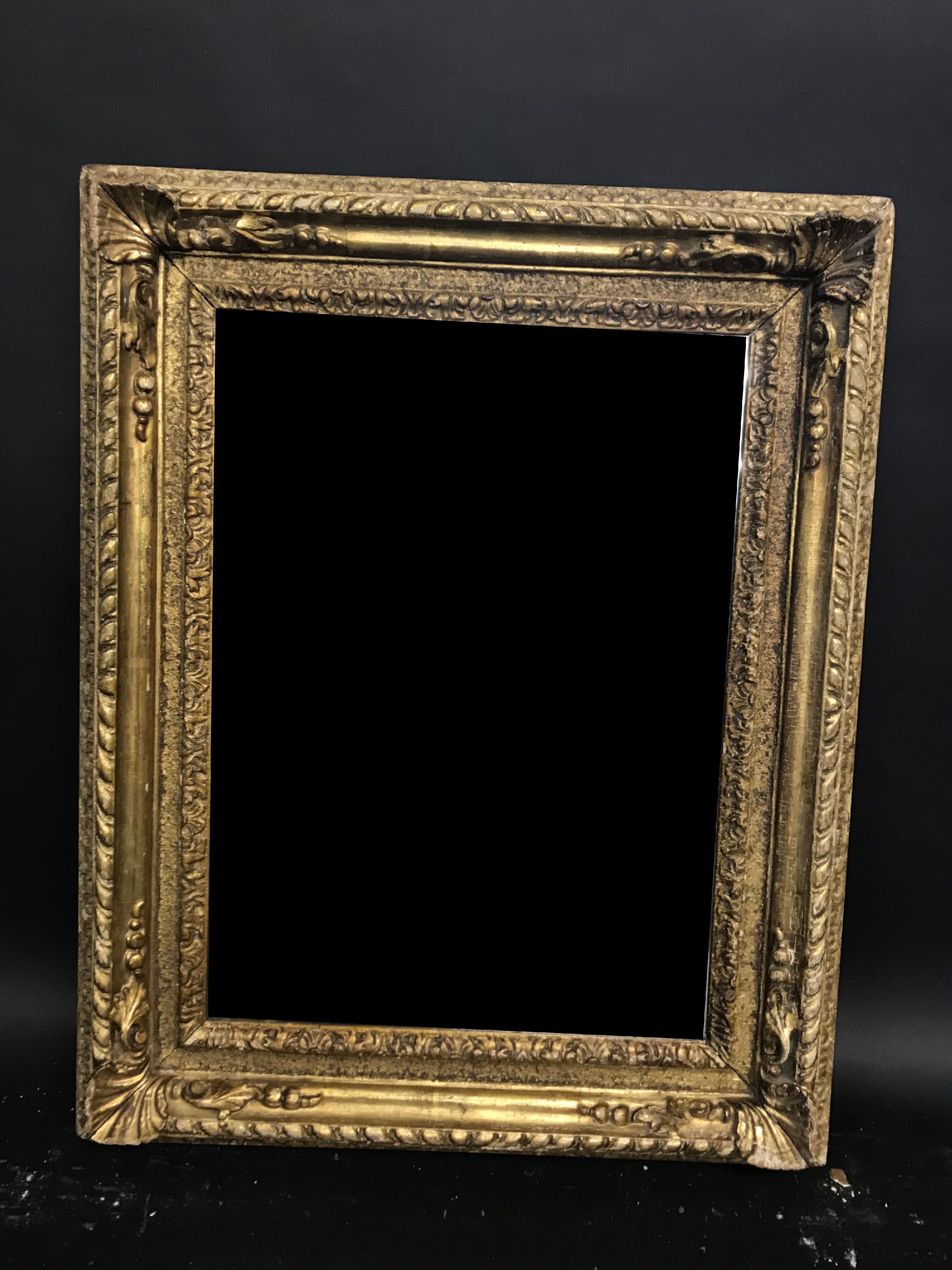 19th Century English School. A Carved Giltwood Frame, with inset mirror glass, 19.25" x 14" ( - Image 2 of 3