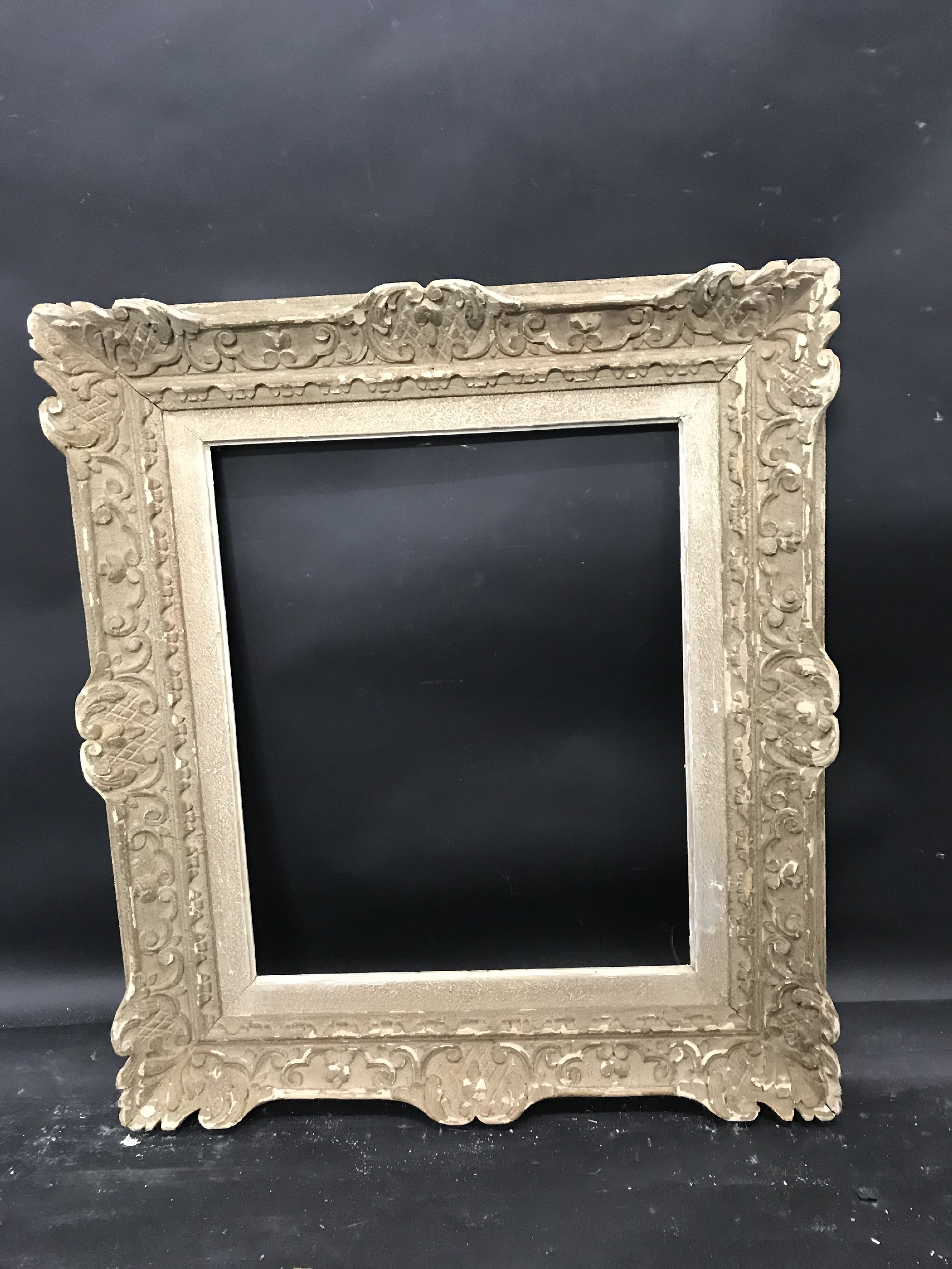 20th Century English School. A Carved Wood Painted Frame, 16" x 15" (rebate). - Image 2 of 3