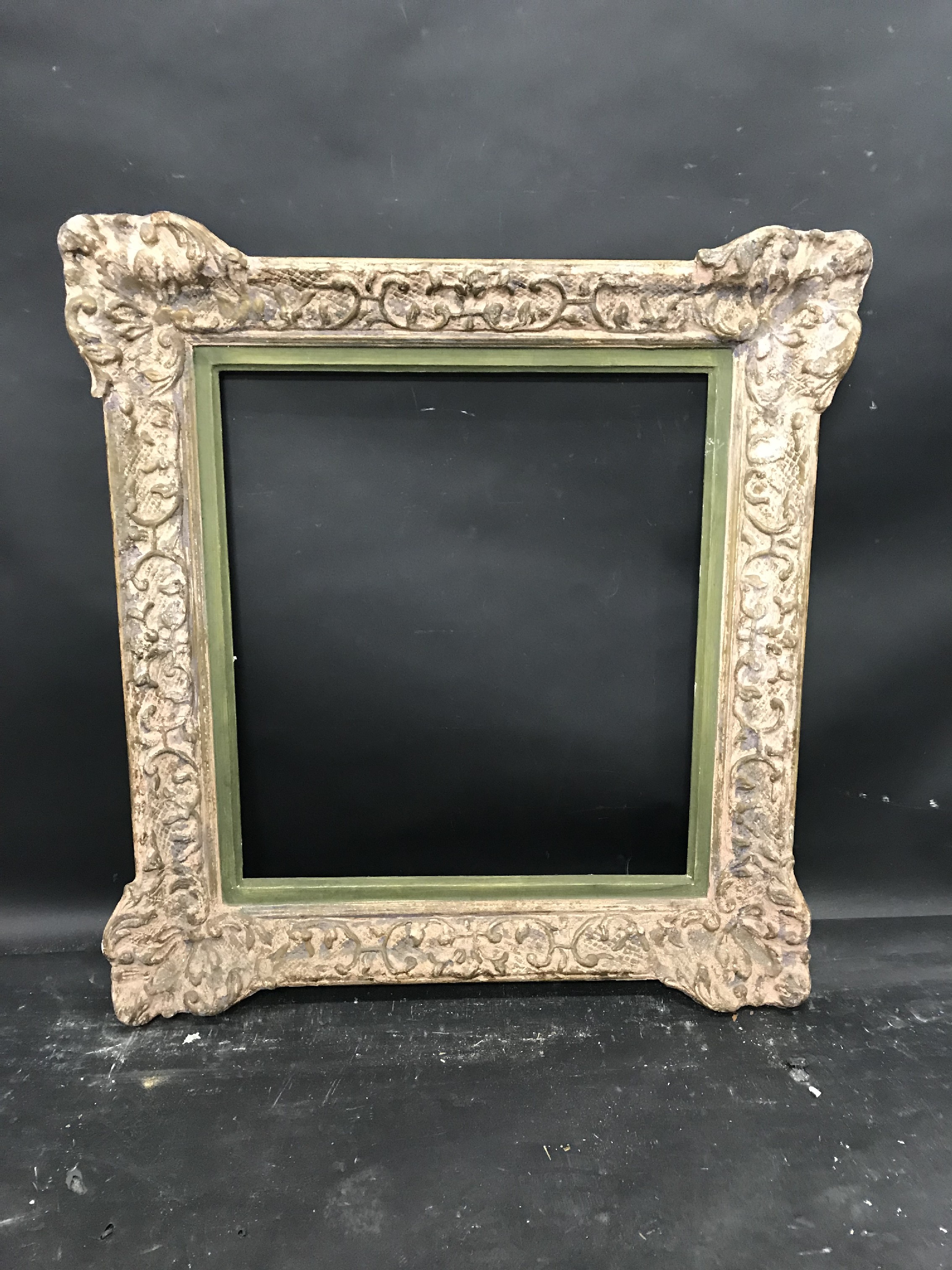 20th Century European School. A Painted Composition Frame, with Swept Corners, 19" x 17.25" ( - Image 2 of 3