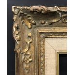 20th Century French School. A Carved Giltwood Frame, with fabric slip, 22" x 18" (rebate), without