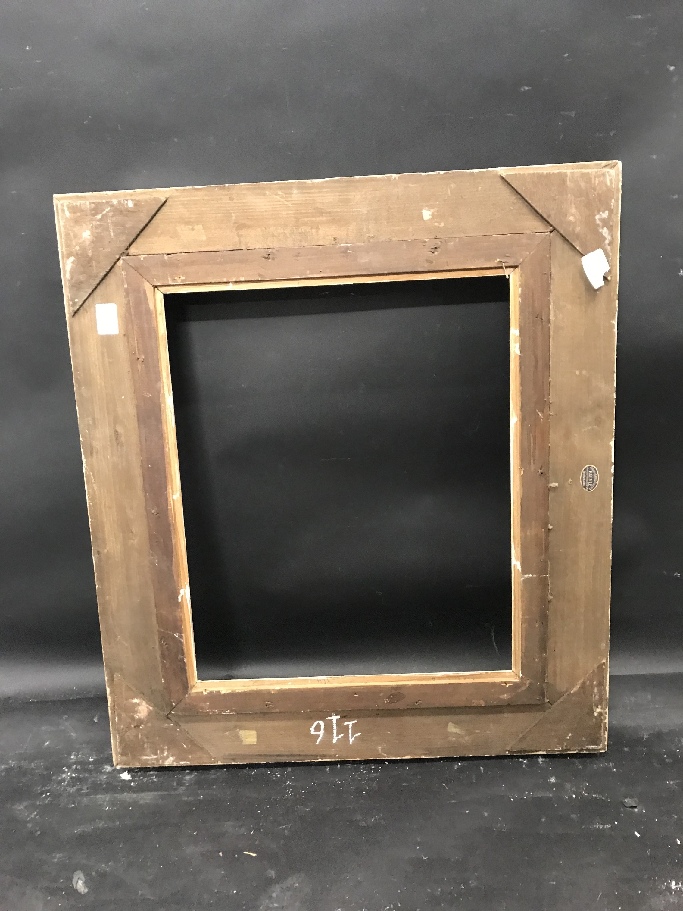 20th Century English School. A Carved Wood Painted Frame, 16" x 15" (rebate). - Image 3 of 3