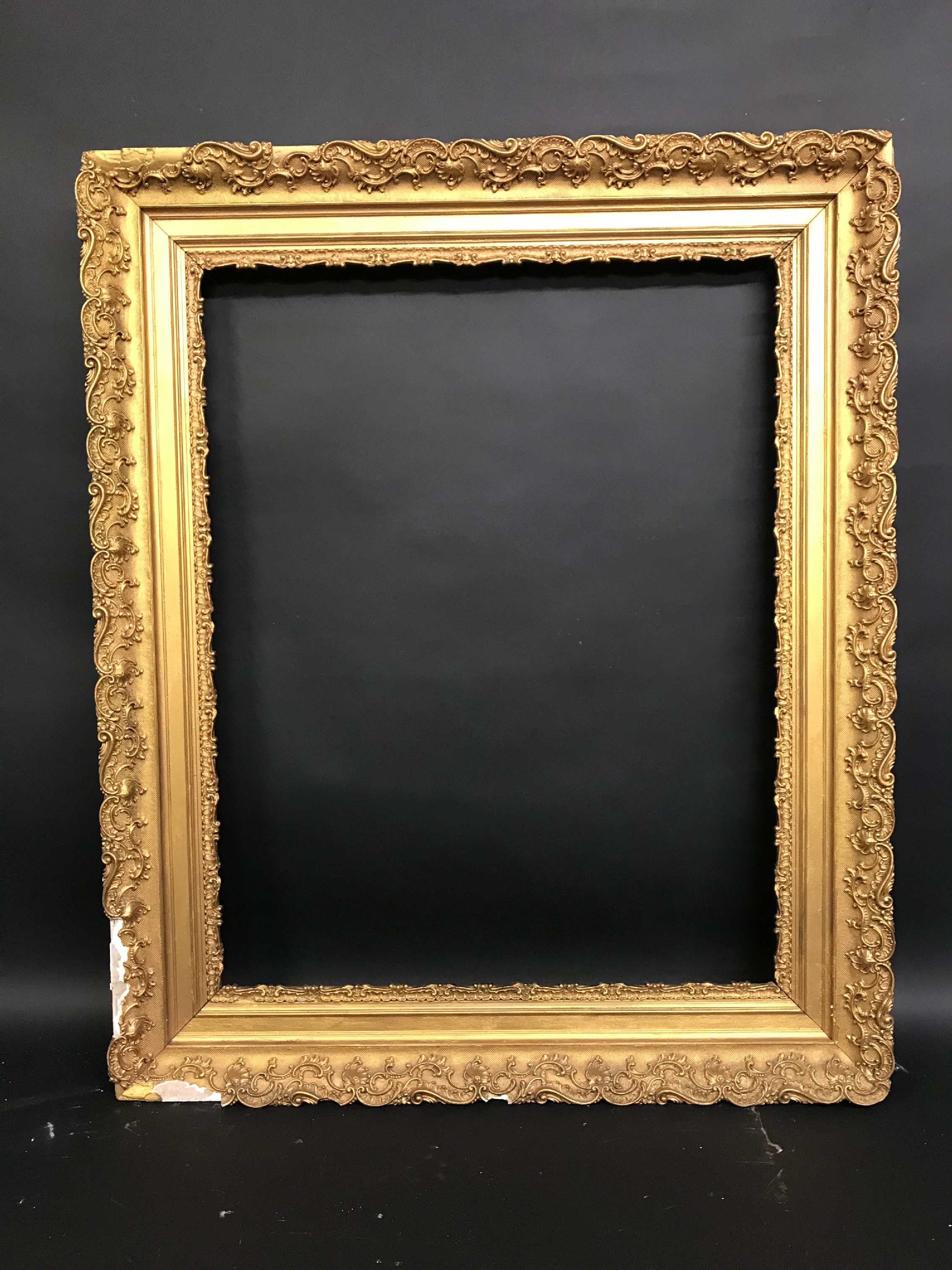 19th Century European School. A Gilt Composition Frame, 35.25" x 27.5" (rebate). - Image 2 of 3