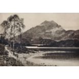 Andrew Watson Turnbull (1874-?) British. "Ben Venue", with a Loch in the foreground, Etching, Signed