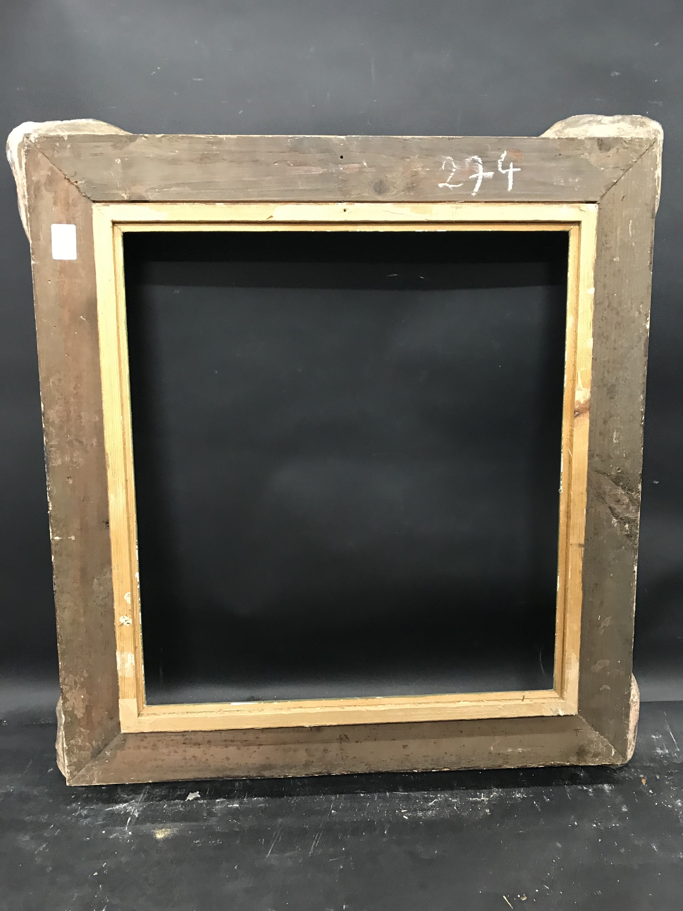 20th Century European School. A Painted Composition Frame, with Swept Corners, 19" x 17.25" ( - Image 3 of 3