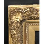 19th Century English School. A Gilt Composition Frame, with Swept Corners, and inset glass, 11" x 8"