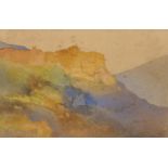 P... B... Ballard (19th - 20th Century) British. "In the Maritime Alps", Watercolour, Signed, and