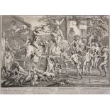 After Claude Gillot (1688-1722) French. "Witches Sabbath at Night", Engraving, Unframed, 9.75" x