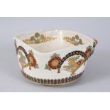A JAPANESE MEIJI PERIOD IMPERIAL SATSUSMA BOWL, the bowl with finely painted panels of fans of