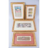A COLLECTION OF FOUR EARLY 15TH-16TH CENTURY MANUSCRIPTS, all framed and glazed and various signed.