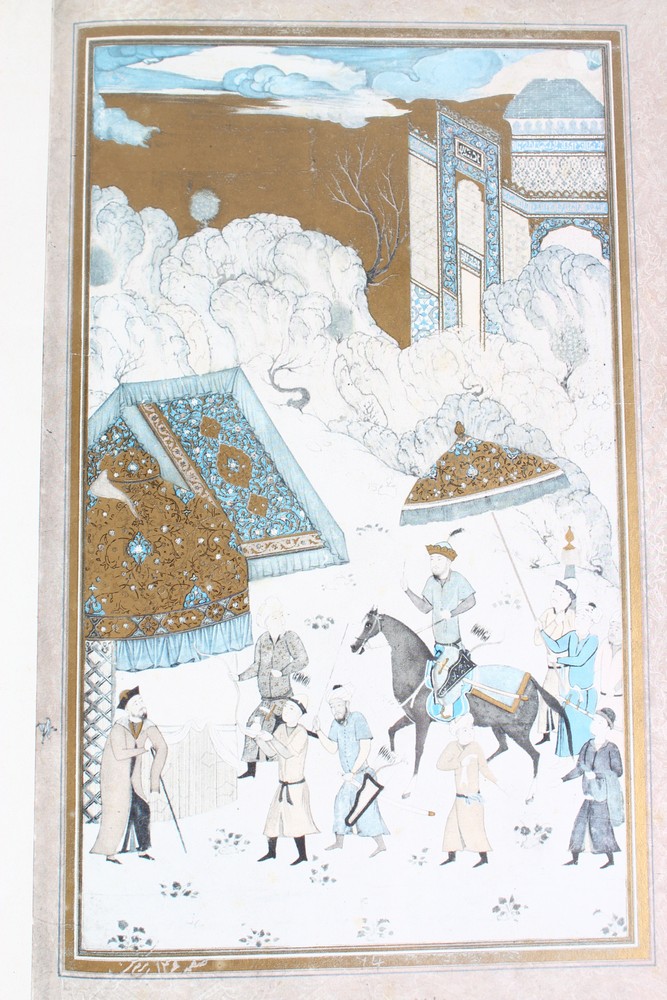 TWO PERSIAN COLOUR PRINTS - Image 3 of 3