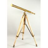 A TELESCOPE ON A STAND.
