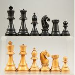 A BOXWOOD CHESS SET, no box.