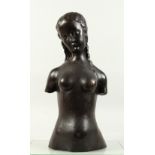 AFTER HENRI MATISSE. A LARGE FEMALE BRONZE TORSO. Signed MATISSE. 22.5ins high.