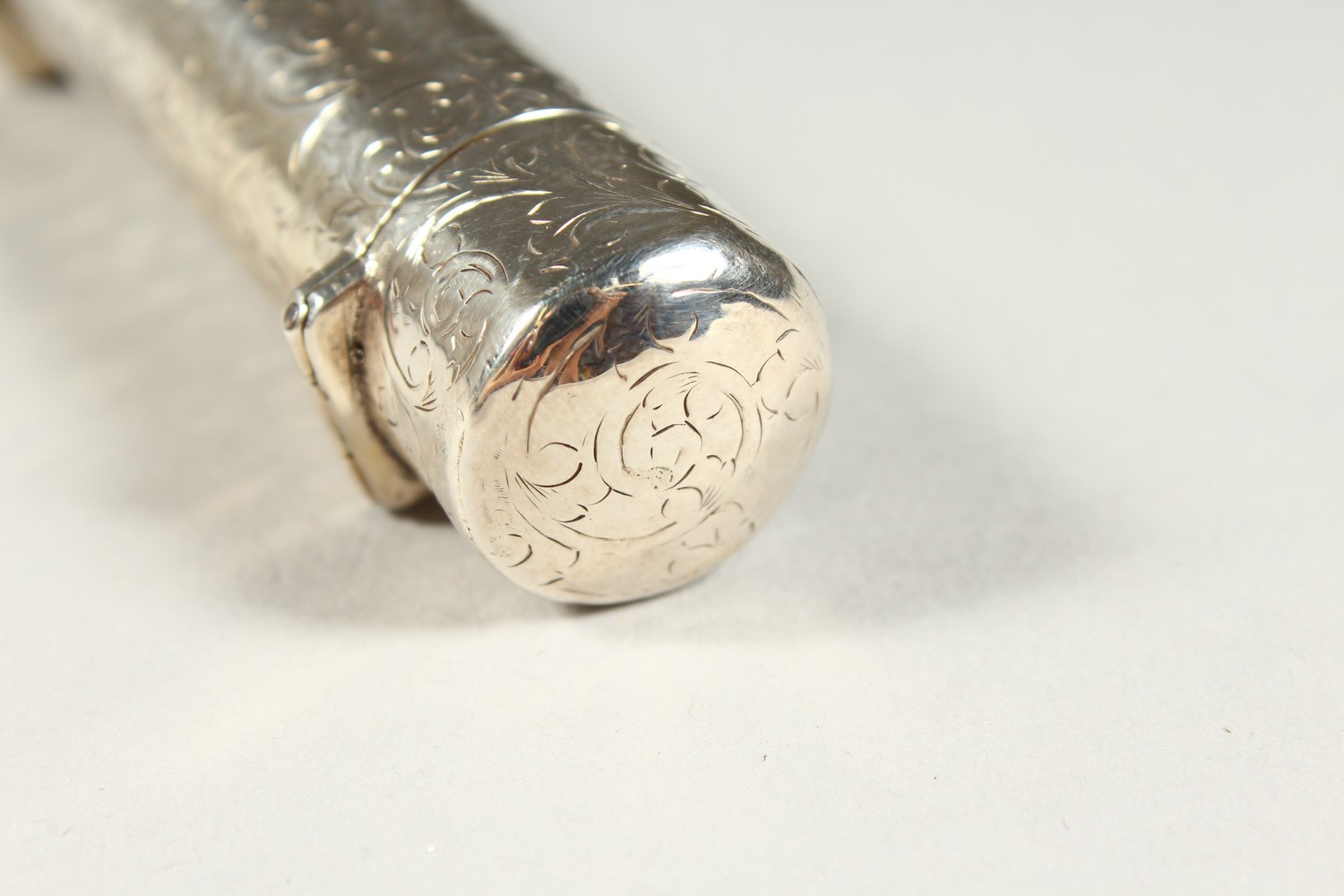 A GOOD VICTORIAN ENGRAVED SILVER DOUBLE ENDED SCENT BOTTLE, one for scent with a glass stopper, - Image 3 of 13