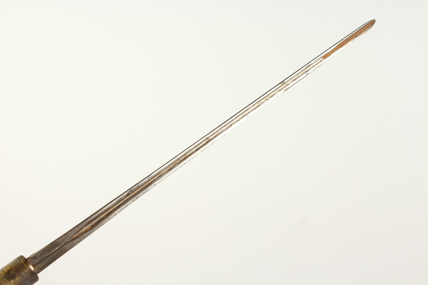 A 19TH CENTURY SWORD STICK, with rhino horn handle, bamboo shaft with triangular shape blade. - Image 14 of 21