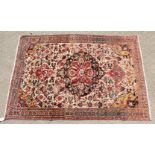 A VERY FINE AND RARE ANTIQUE 19TH CENTURY PERSIAN QASHQAI CARPET, with an allover floral pattern and