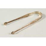 A PAIR OF GEORGE II BRIGHT CUT SUGAR TONGS by HESTER BATEMAN.