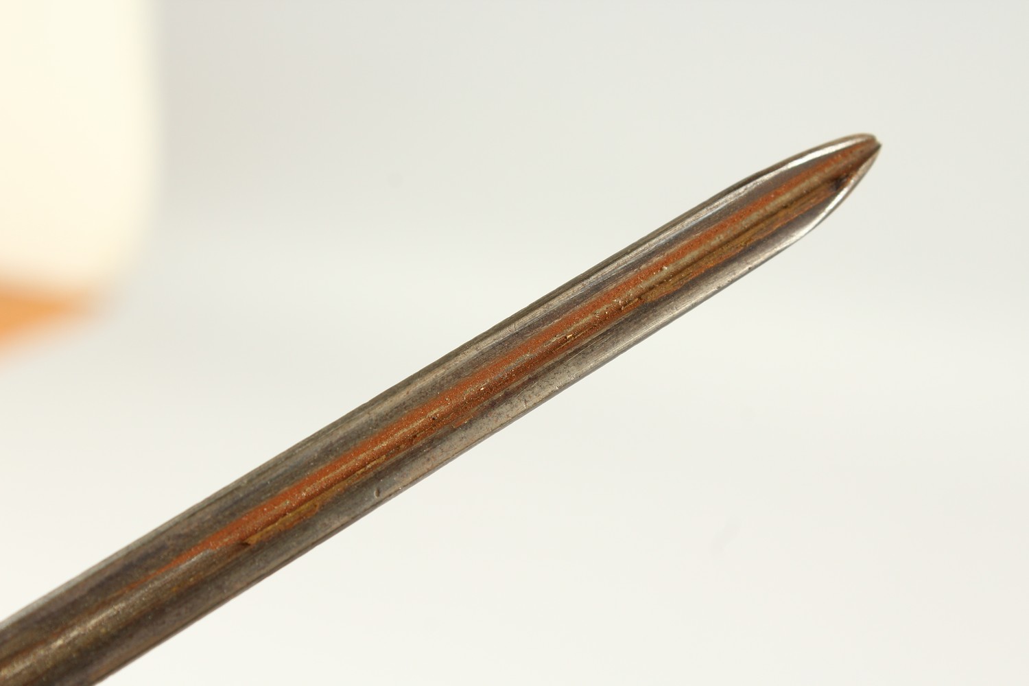 A 19TH CENTURY SWORD STICK, with rhino horn handle, bamboo shaft with triangular shape blade. - Image 15 of 21