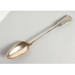 A GEORGE III FIDDLE PATTERN GRAVY SPOON. London 1800. Maker R. C.