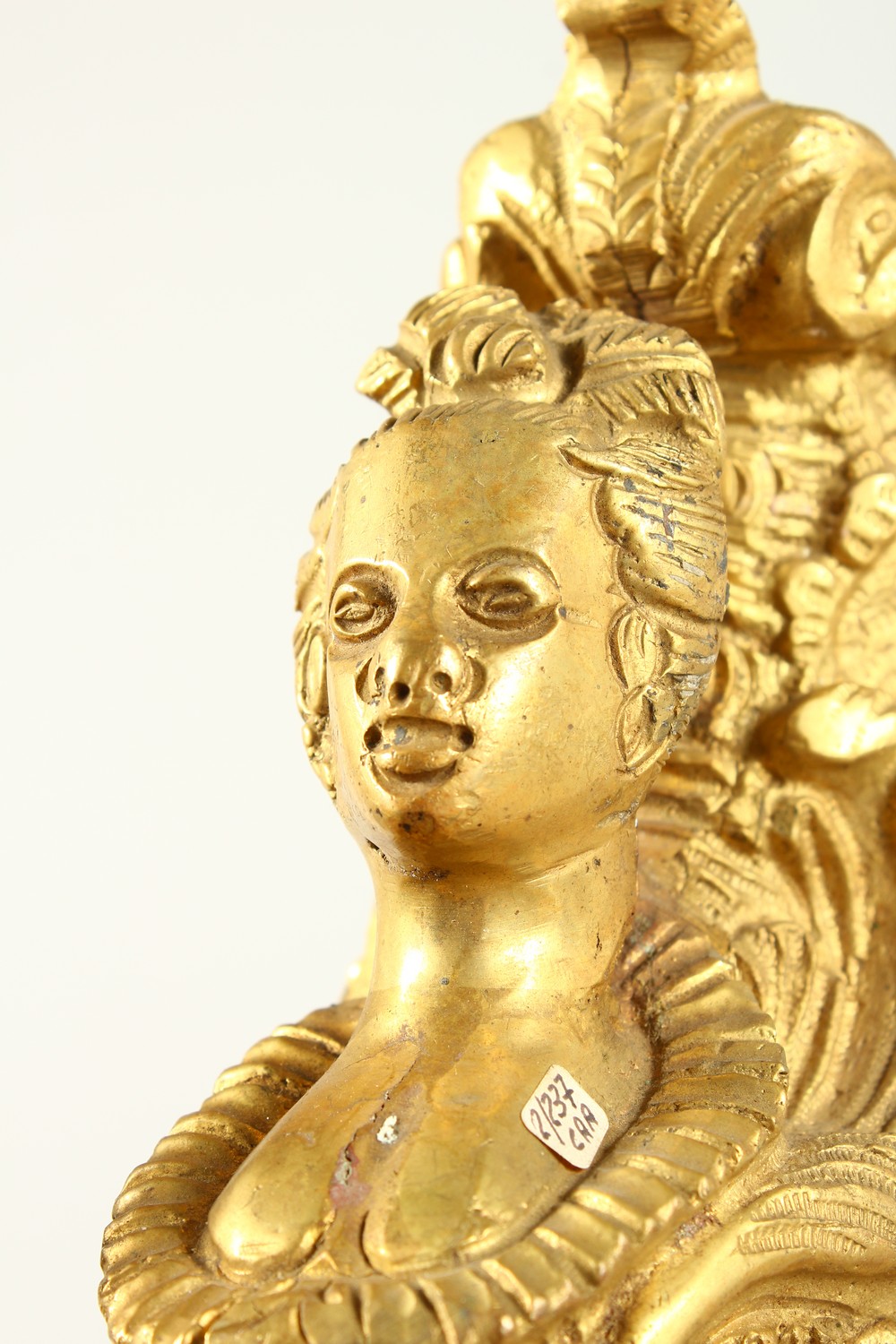 A GOOD PAIR OF LOUIS XVITH DESIGN ORMOLU TWO BRANCH WALL LIGHTS with female caryatid figures and - Image 2 of 8