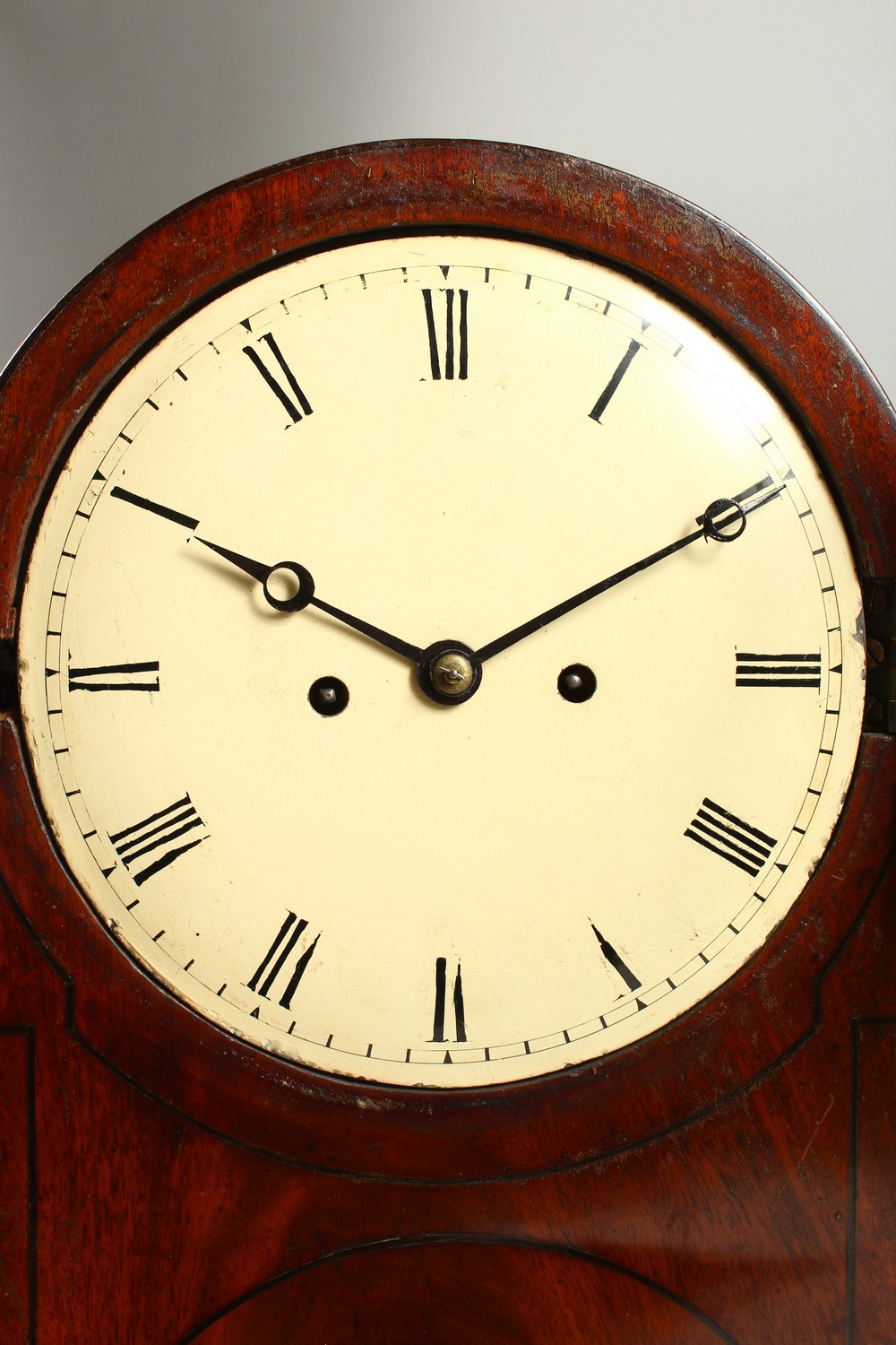 A REGENCY MAHOGANY BRACKET CLOCK, with domed top, brass grilled sides, lion ring handle, eight-day - Image 6 of 13