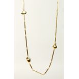 A GOOD 18CT GOLD GEORG JENSEN NECKLACE.