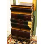 A BOOK SHAPED WINE CABINET with lift up top, drinks cabinet with double panel doors below. 3ft