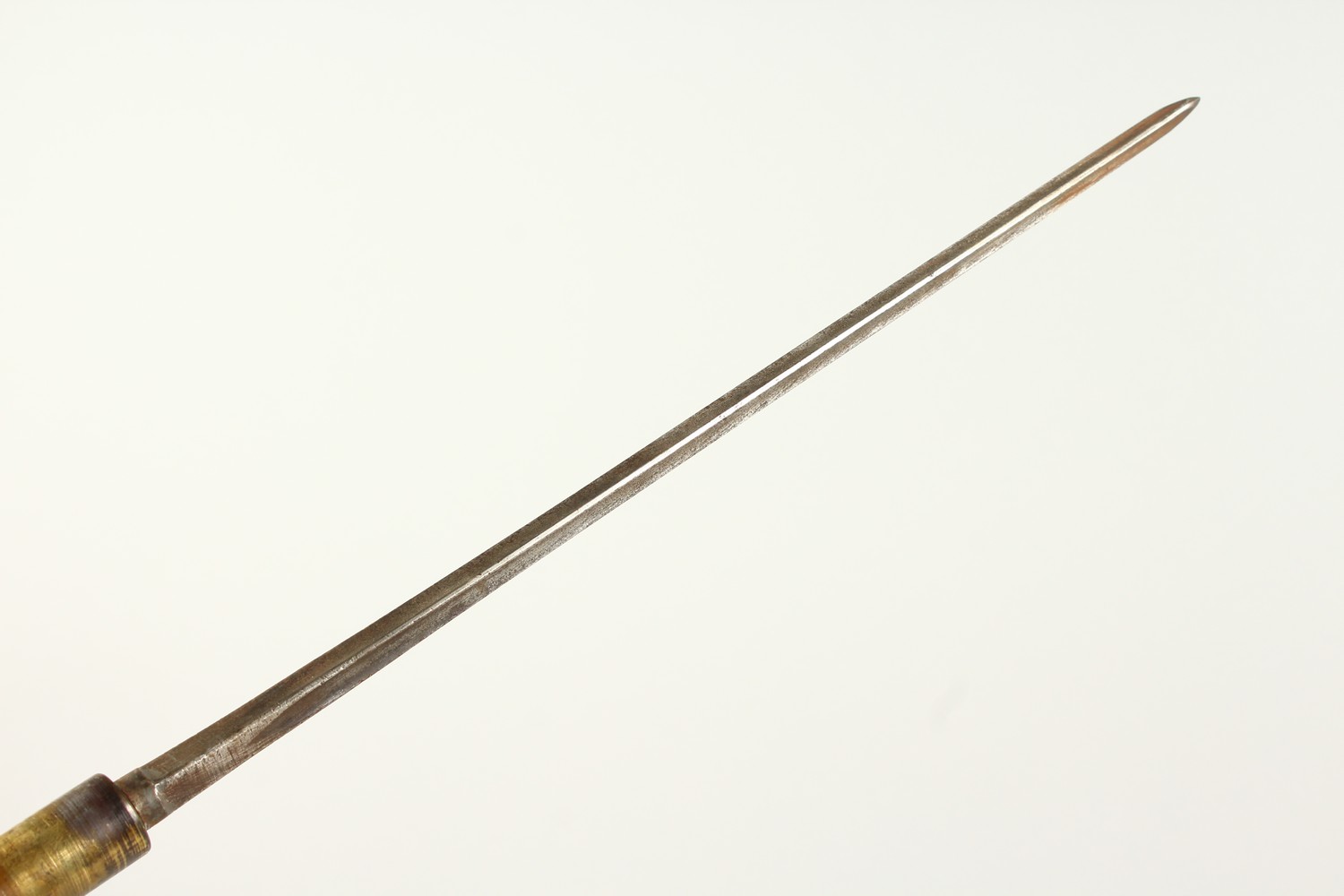 A 19TH CENTURY SWORD STICK, with rhino horn handle, bamboo shaft with triangular shape blade. - Image 13 of 21