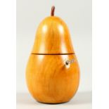 A PEAR SHAPED TEA CADDY. 6ins high.