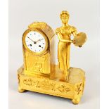 A SUPERB ORMOLU MANTLE CLOCK by AUBINEAU STRASOURG entitled "Simplicite Constance", the movement