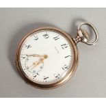 A GENTLEMAN'S SILVER ZENITH POCKET WATCH.