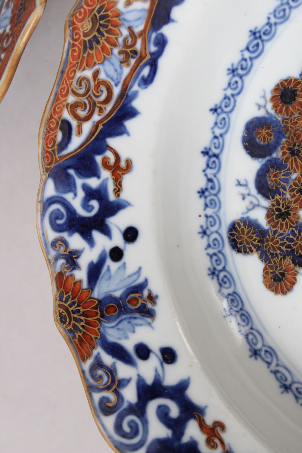 A GROUP OF FOUR 18TH CENTURY CHINESE QIANLONG PERIOD PORCELAIN SOUP PLATES, 21.5cm. - Image 3 of 4