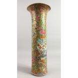 A LARGE CANTON MULTI COLOUR SPILL VASE.