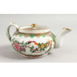 A CANTON TEAPOT AND COVER.