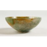 A SMALL CHINESE MOSS AGATE BOWL. 3ins diameter. 250.