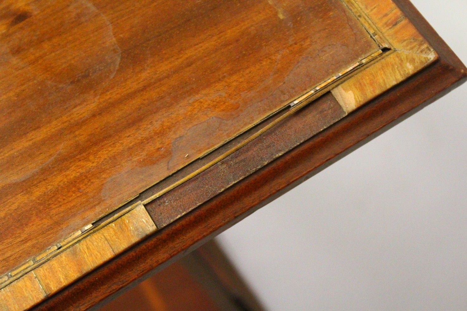 AN EDWARDIAN MAHOGANY AND INLAID TWO-TIER OCCASIONAL TABLE, on pierced square legs. 58cms wide x - Image 4 of 9