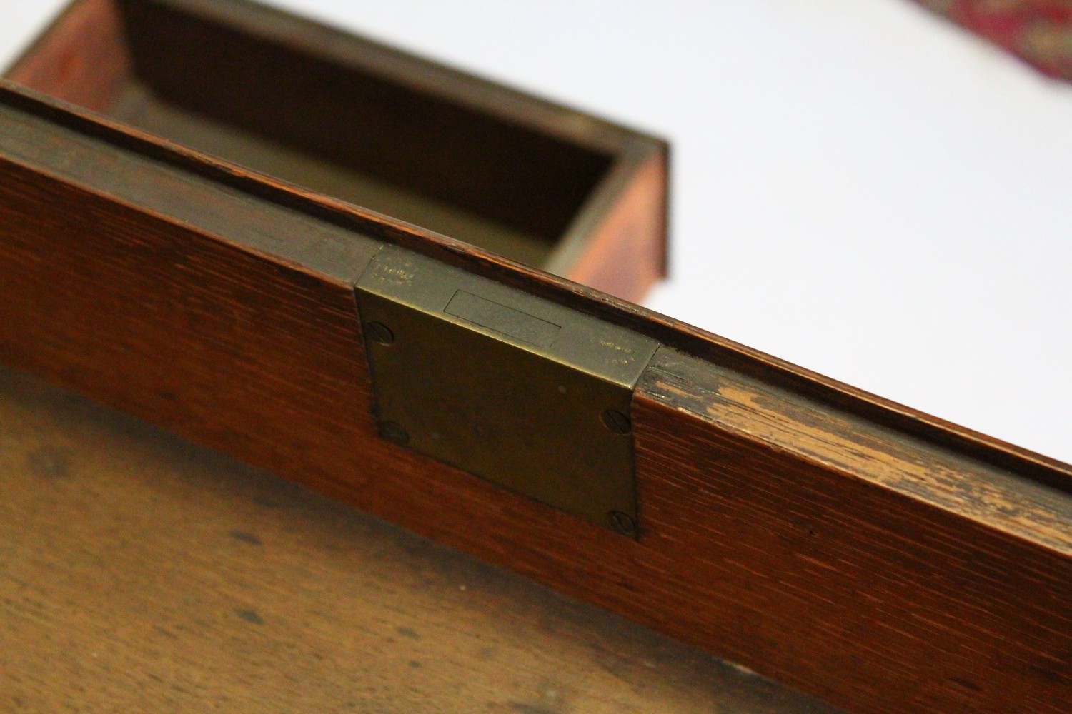 AN 18TH CENTURY STYLE OAK LOWBOY, EARLY 20TH CENTURY, with one long drawer and two short drawers, on - Image 6 of 8