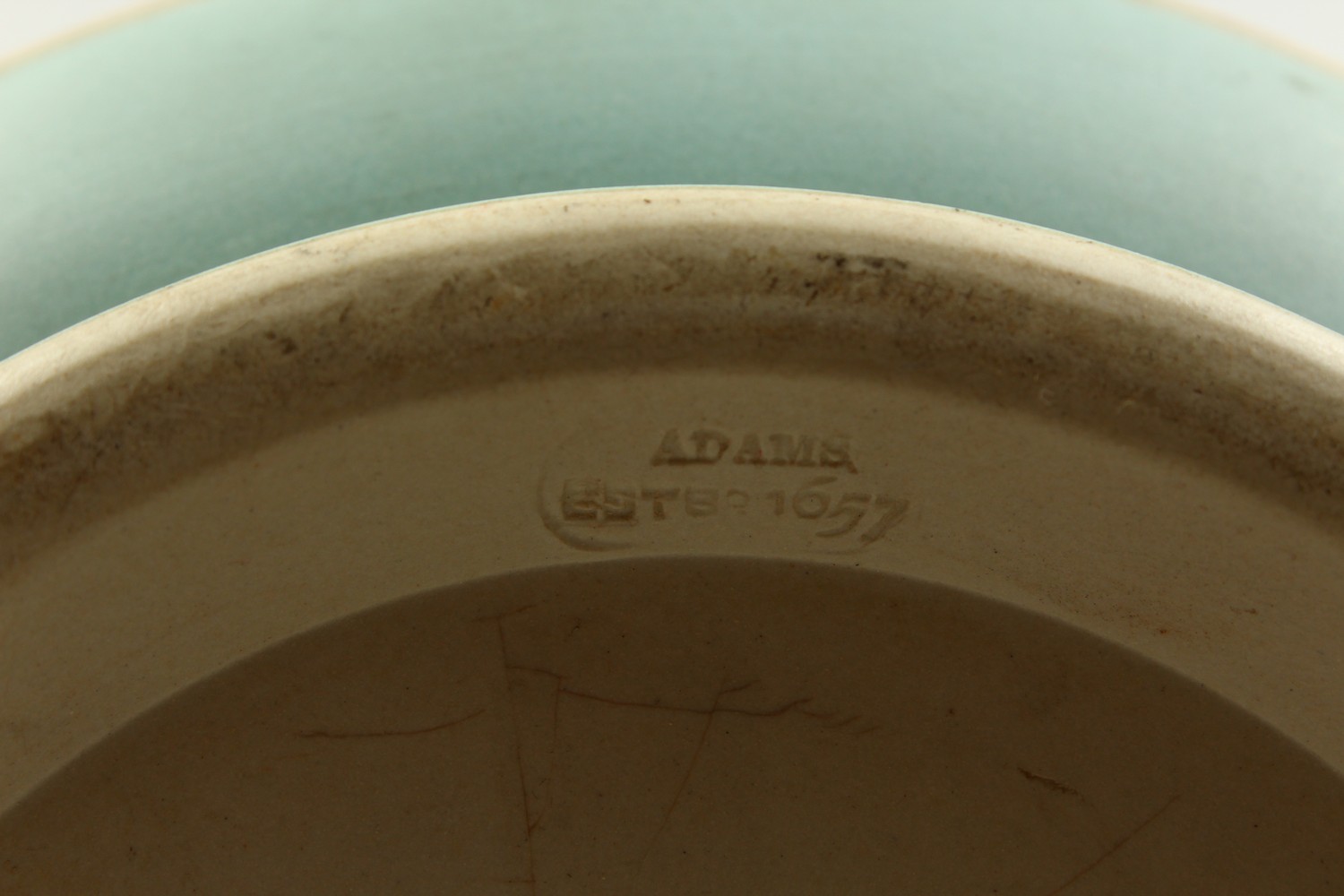 A PAIR OF ADAMS PALE GREEN JASPERWARE STONEWARE CIRCULAR JARDINIERES, one with hunting scenes, the - Image 19 of 24