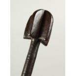 A POLYNESIAN MACE STYLE CARVED WOOD CLUB. 46cms long.