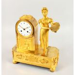 A SUPERB ORMOLU MANTLE CLOCK by AUBINEAU STRASOURG entitled "Simplicite Constance", the movement