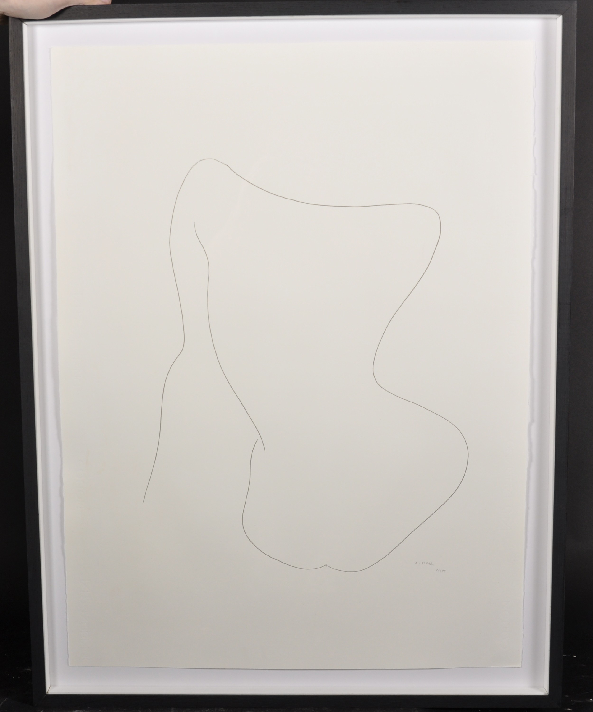 Alberto Viani (1906-1989) Italian. 'Female Outline Sculpture', the Female Form, Lithograph, Signed - Image 4 of 16