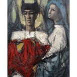 Antonin Marek Machourek (1913-1991) French/ Czech. Study of a Matador with a Lady, Oil on Canvas,