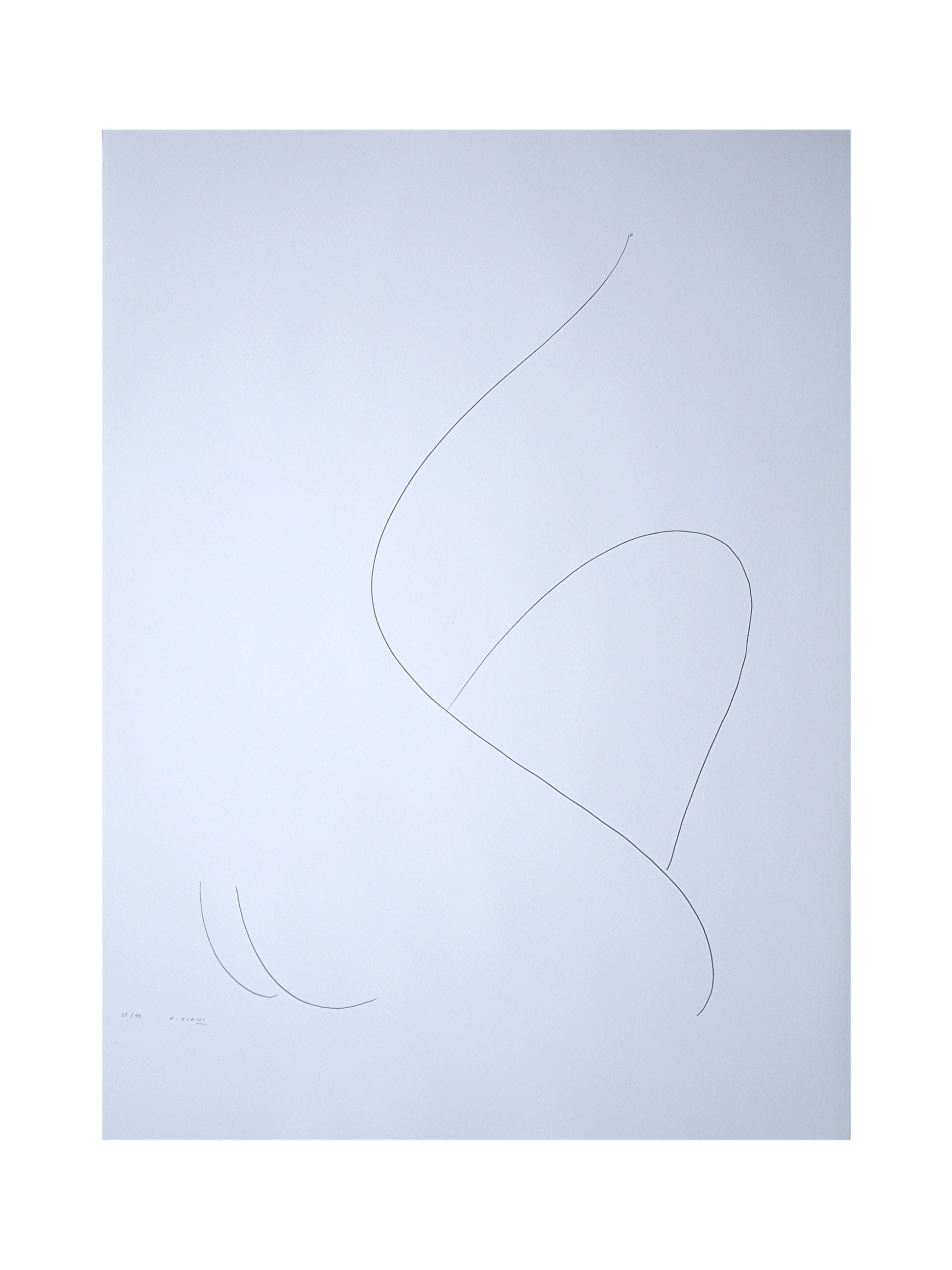 Alberto Viani (1906-1989) Italian. 'Female Outline Sculpture', the Female Form, Lithograph, Signed - Image 12 of 16