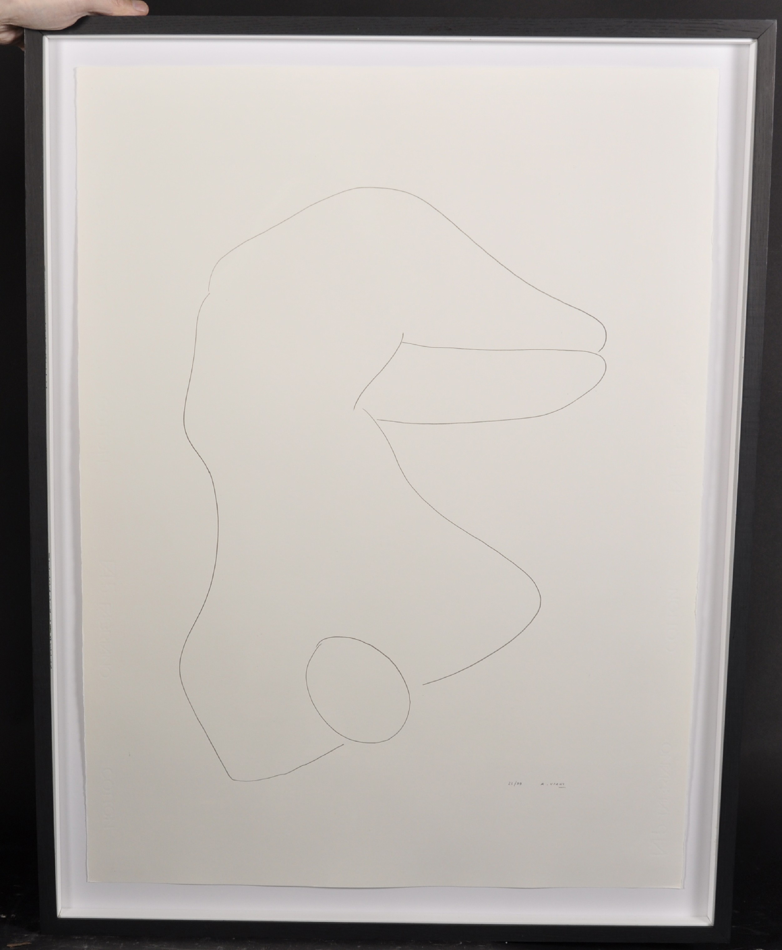 Alberto Viani (1906-1989) Italian. 'Female Outline Sculpture', the Female Form, Lithograph, Signed - Image 5 of 16