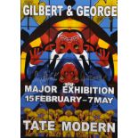 Gilbert and George (20th - 21st Century) British. "Major Exhibition Tate Modern", Poster, Signed