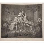 William Hogarth (1697-1764) British. "Charity in the Cellar", Engraving, Unframed, 12.75" x 15.5",