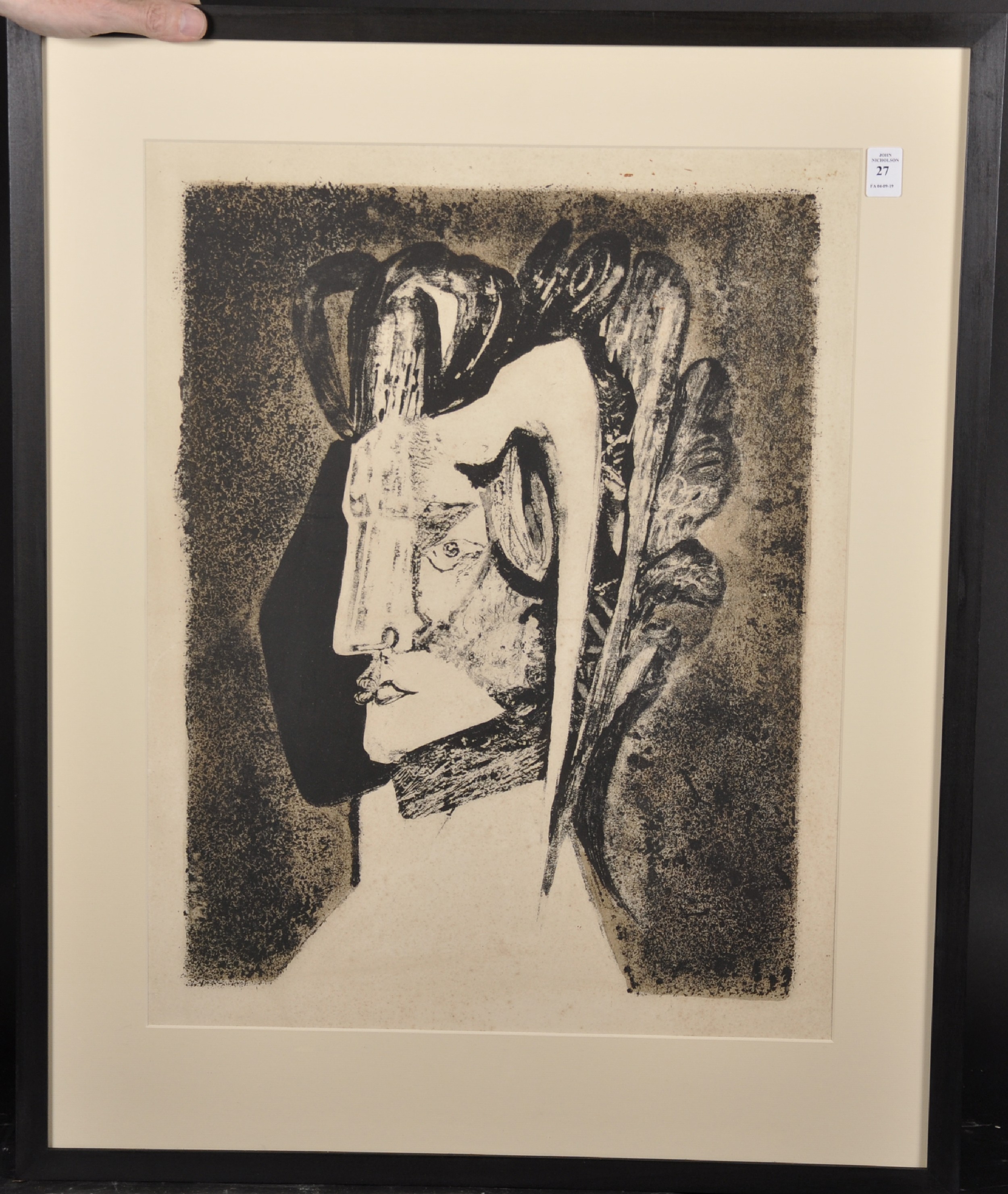 Robert Colquhoun (1914-1962) British. "Head of Absalom, 1960", Lithograph, 23" x 18". - Image 2 of 3