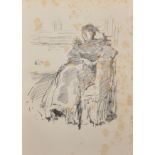 James Abbot McNeill Whistler (1834-1903) British. "La Robe Rouge", Lithograph, Inscribed on the