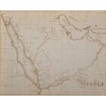 19th Century English School. "Arabia", Map, Ink, 6.75" x 8.5", and another by the same hand, "